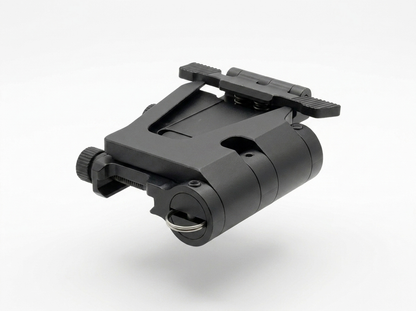 PREDATOR 90 degree flip-to-side QD mount, rear right view