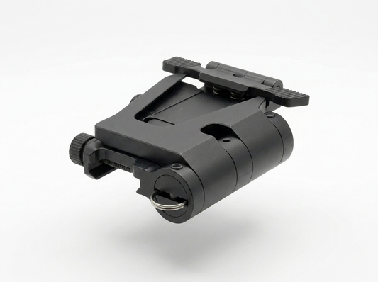 PREDATOR 90 degree flip-to-side QD mount, rear right view