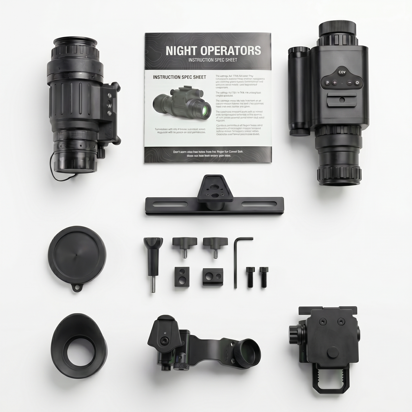 PVS-14 Gen 2+ Autogated/Manual Gain Night Vision Monocular w/ G24 Mount & J-Arm