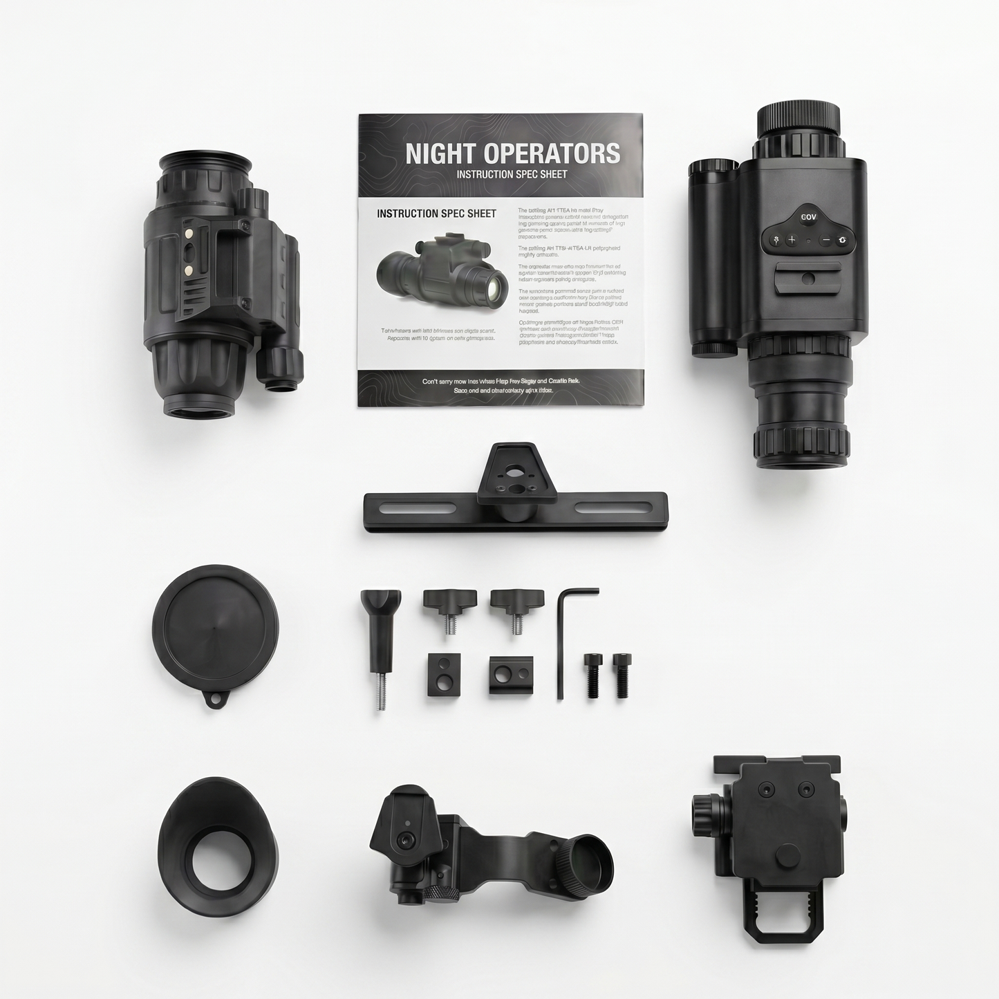 PVS-14 Gen 2+ Autogated/Manual Gain Night Vision Monocular w/ G24 Mount & J-Arm