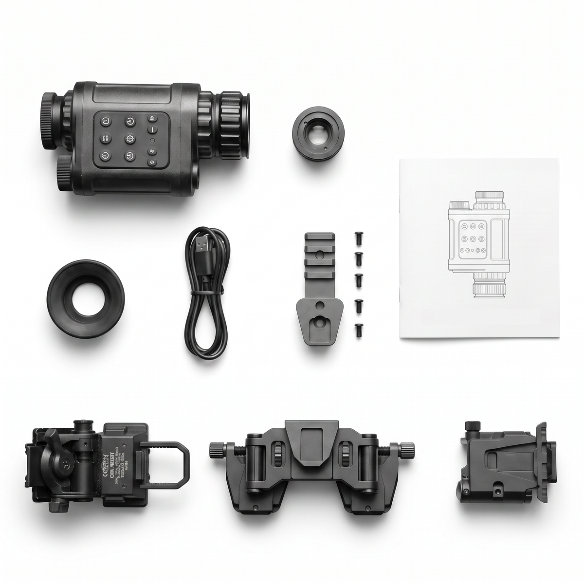 [NEW] PREDATOR Multi-Role Thermal Imaging Monocular | Clip-On Ready, Helmet Mountable w/ Swappable Lenses & Rail Adapter Kit