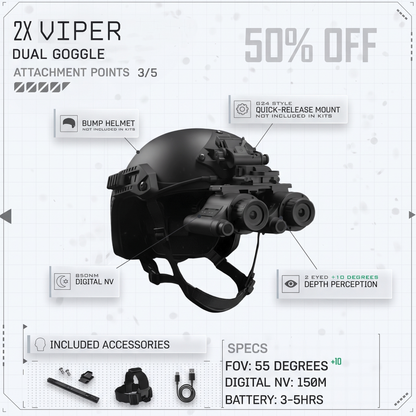 [NEW] HEAT Thermal / VIPER Night Vision Goggles Bridgeable Monoculars