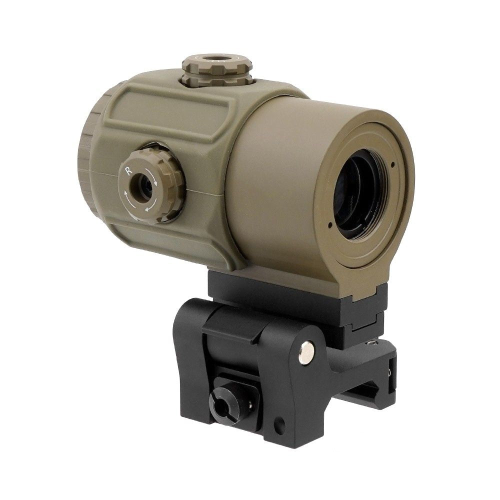 3X MAG flip to side magnifier, Tan
