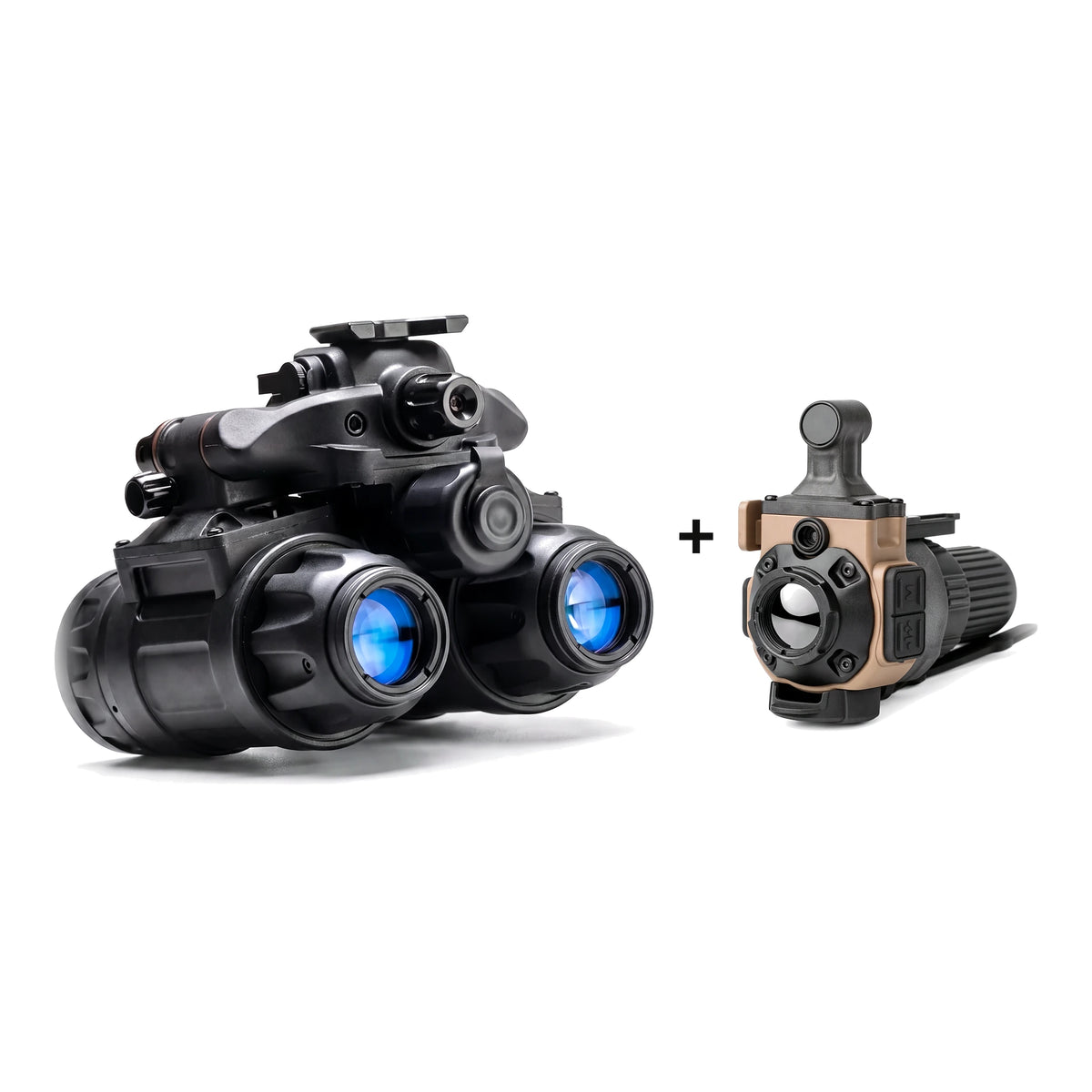 PVS-31 PRO dual tube night vision with the ADV-COTI clip-on thermal, kit view