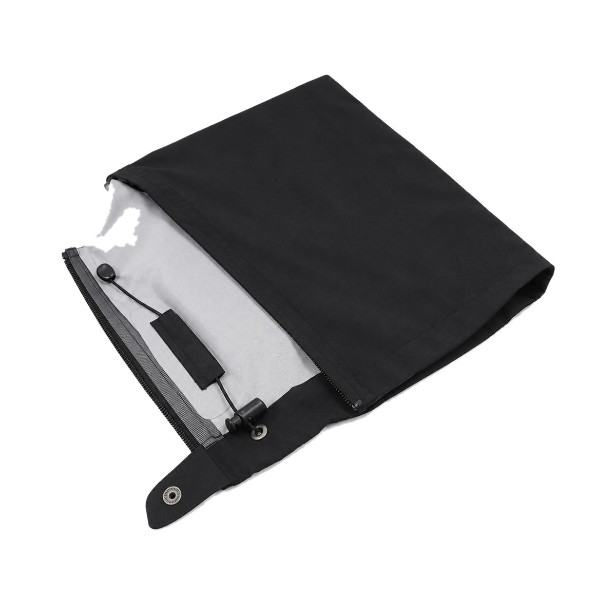 TALON Hardshell Pants hem with the side zip open, snap tab and drawcord