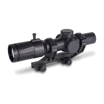 Night Operators VD 1-10 LPVO in the black Nightforce 34 mm mount, on white